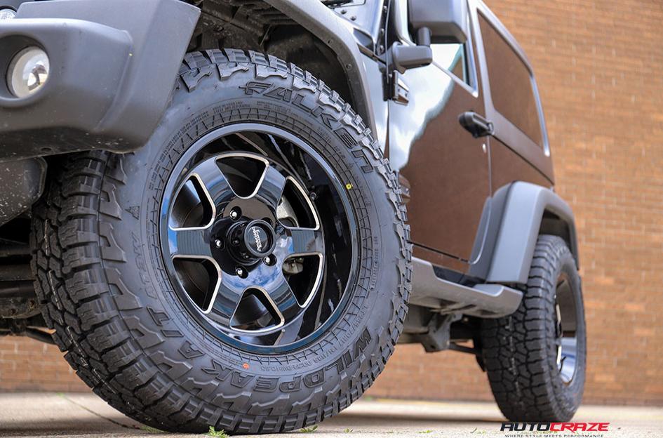 JEEP WRANGLER AR926 PATROL GLOSS BLACK MILLED